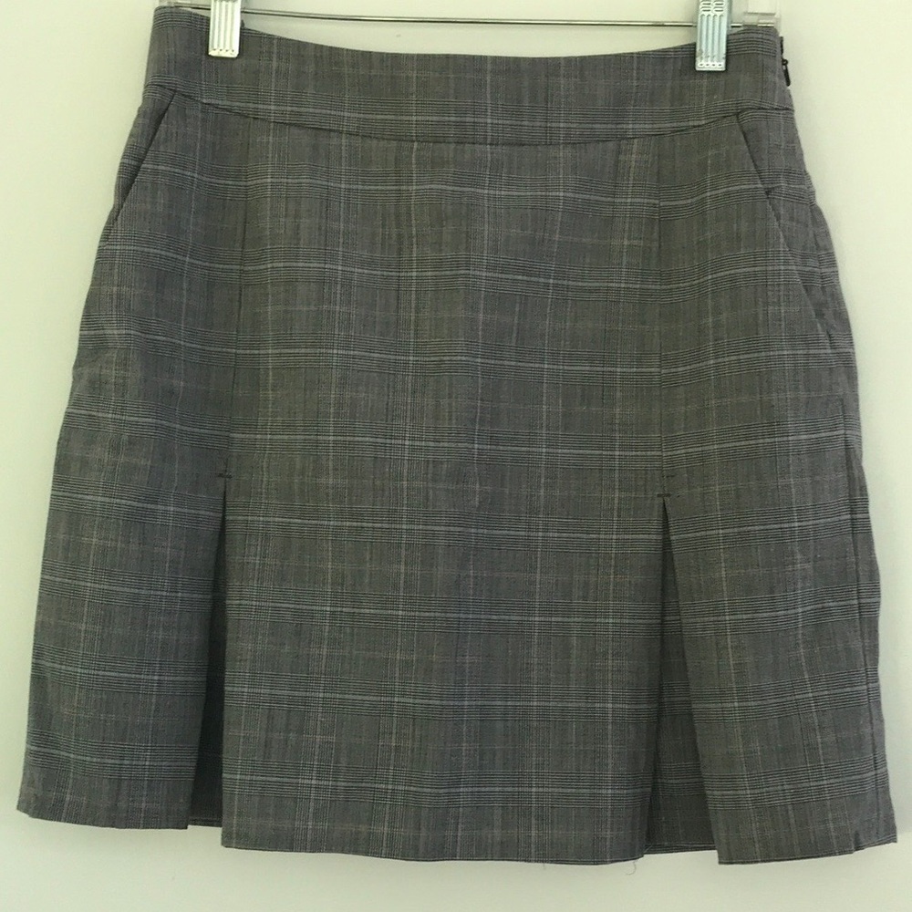 Brooks Brothers Gray Plaid Mini Skirt